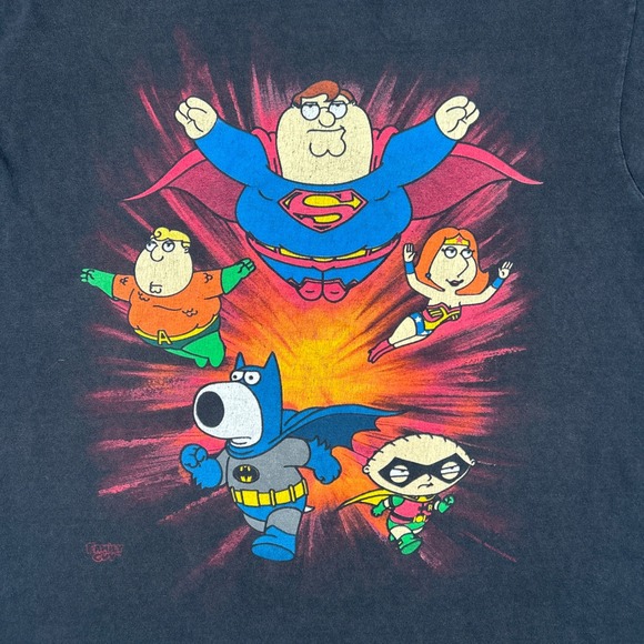 Family Guy T Shirt Mens large Black DC Comics Justice League Mashup - Picture 2 of 15